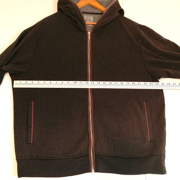 LOUIS CHAVLON Men’s Charcoal Grey Red Trim Full Zip Front Jacket Size 3XL - Picture 8 of 15